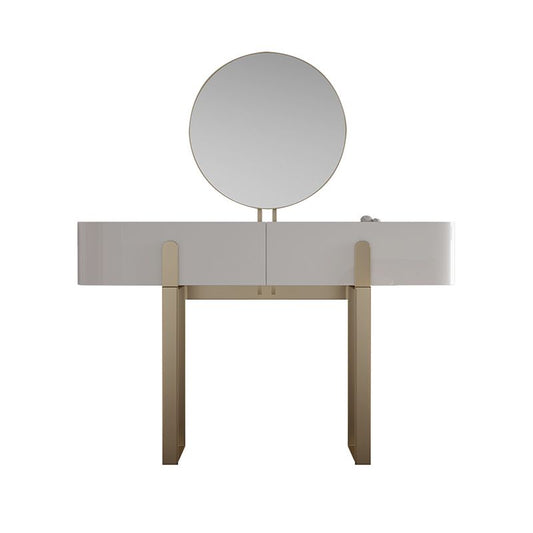 2-Drawer-Waschtisch-Make-up-Tisch-Set Glam Slate Top-Schminktisch