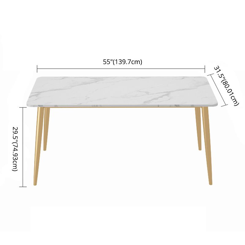 Minimalist Style Rectangular Sintered Stone Dining Set White Standard Dining Set for Kitchen Clearhalo 'Dining Room Sets' 'Dining Tables & Seating' 'dining_room_set' 'furn' 'furn_dining_room_set' 'Furniture' 'furniture_dining_room_set' 'Kitchen & Dining Furniture' 'kitchen&dining_furn' 'kitchen' 1200x1200_f1712d22-de74-4e9d-b226-a40f607de10c