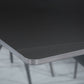 Modern Style Dining Table Rectangle Sintered Stone Pedestal Table with Black Frame Clearhalo ' dining_table' 'Dining Tables & Seating' 'Dining Tables' 'furn' 'furn_dining_table' 'Furniture' 'furniture_dining_table' 'Kitchen & Dining Furniture' 'kitchen&dining_furn' 'kitchen' 'kitchen_dining_table' 1200x1200_f171c15e-47c9-4d97-b018-3945d4f0f615