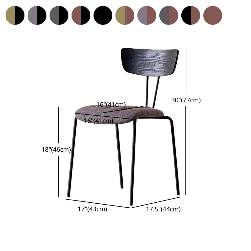 Industrial Dining Chair Kitchen Armless Chairs with Metal Legs Clearhalo 'Dining Chairs' 'Dining Tables & Seating' 'dining_chair' 'furn' 'furn_dining_chair' 'Furniture' 'furniture_dining_chair' 'Kitchen & Dining Furniture' 1200x1200_f171dfab-7b29-456e-a07b-4a446cf95b35