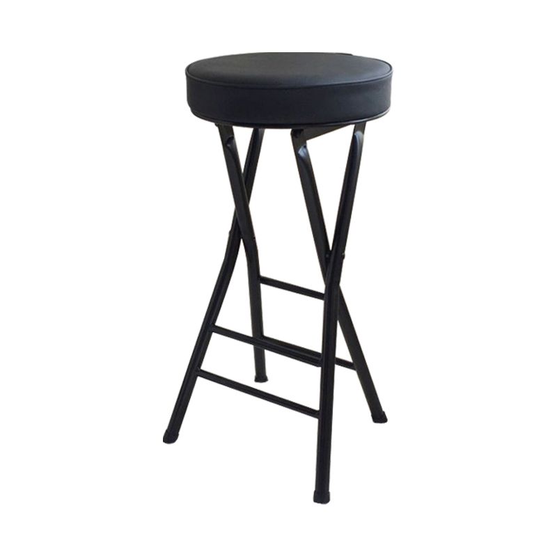 Modern Folding Armless Counter Stool Steel Living Room Bar Stool with Footrest Clearhalo 'Bar Furniture' 'Bar Stools' 'bar_stools' 'furn' 'furn_bar_stools' 'furniture_bar_stools' 'Kitchen & Dining Furniture' 'kitchen&dining_furn' 'kitchen' 'kitchen_furn' Furniture' 1200x1200_f1720e0a-fa40-4e02-be84-ac510f0cbdcc
