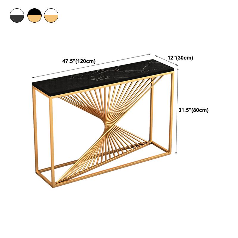 Table de console de fer contemporaine