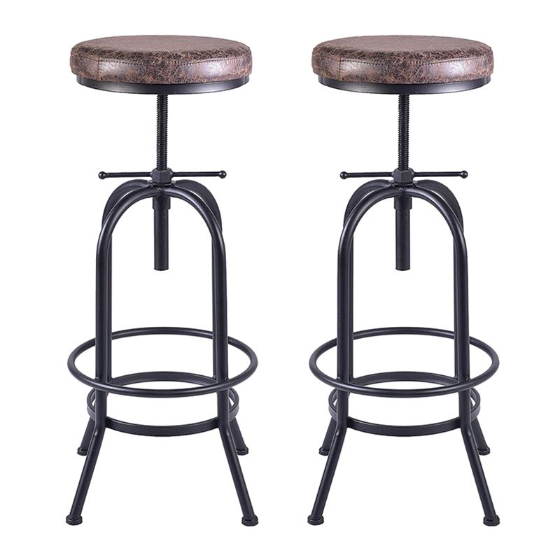 Tableros de barras industriales taburetes de barra de altura ajustable con base de metal