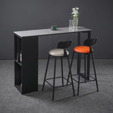 Industrial Style Bar Table Stone Top 42-inch Height Pub Table for Coffee Shop