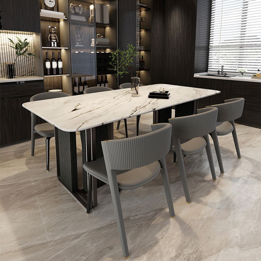 ダイニングルームグラムサイドチェアメタルレッグオープンバックダイニングアームレスチェア