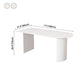 Modern Style Dining Table White Double Pedestal Dining Table for Home Use Clearhalo ' dining_table' 'Dining Tables & Seating' 'Dining Tables' 'furn' 'furn_dining_table' 'Furniture' 'furniture_dining_table' 'Kitchen & Dining Furniture' 'kitchen&dining_furn' 'kitchen' 'kitchen_dining_table' 1200x1200_f17702ef-c4a5-4e7f-975c-5ecb401bada2