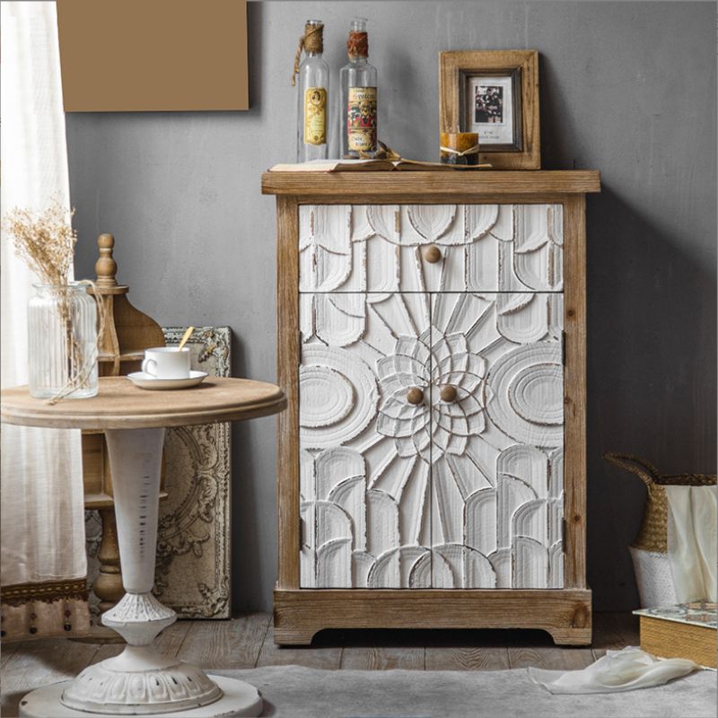 Industrial Rectangle Solid Wood With Doors Cabinet Distressed Wood Accent Cabinet Clearhalo 'Cabinets & Chests' 'cabinets_chests' 'furn' 'furn_cabinets_chests' 'Furniture' 'Living Room Furniture' 1200x1200_f1775dca-c809-431d-a3cb-8c5568490a84