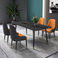 Glam Stone Rectangle Dining Table Matte Finish Home Table with 4 Legs Clearhalo 'Dining Tables & Seating' 'Dining Tables' 'dining_table' 'furn' 'furn_dining_table' 'Furniture' 'furniture_dining_table' 'Kitchen & Dining Furniture' 'kitchen' 'kitchen_dining_table' 1200x1200_f178cf14-0485-4b3e-8734-2ccfd55e39ee
