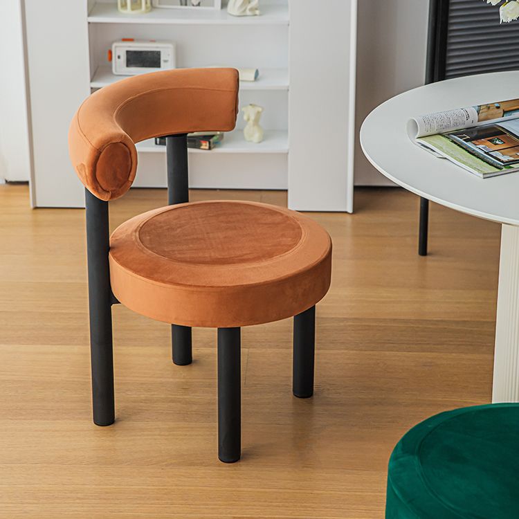 Contemporary Velvet Dining Chair Metal Dining Armless Chair for Restaurant Use Clearhalo ' kitchen&dining_furn' 'Dining Chairs' 'Dining Tables & Seating' 'dining_chair' 'furn' 'furn_dining_chair' 'Furniture' 'furniture_dining_chair' 'Kitchen & Dining Furniture' 'kitchen' 1200x1200_f179baa8-279c-4064-b38e-cf4dca2c1bcb