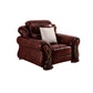 Genuine Leather Rolled Arm Sectional 36.22"High Camel Back Sofa, Dark Brown Clearhalo 'furn' 'furn_sectionals' 'Furniture' 'furniture_sectionals' 'Living Room Furniture' 'Sectionals' 1200x1200_f17a45b9-92e6-4d52-9a1d-abb977ef819e