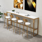 Stone Bar Dining Table Glam Rectangle Bar Table with Trestle Pedestal for Milk Tea Shop Clearhalo 'Bar Furniture' 'Bar Tables' 'bar_tables' 'furn' 'furn_bar_tables' 'Furniture' 'furniture_bar_tables' 'Kitchen & Dining Furniture' 1200x1200_f17b0f5a-ec4f-4db0-9c1e-31170299e6de