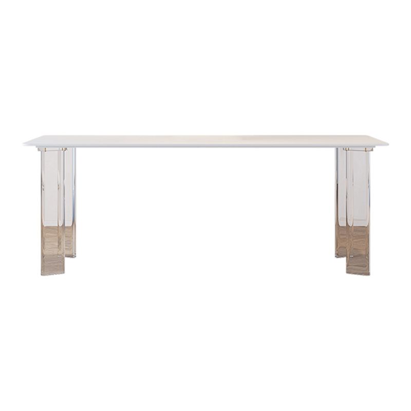 Set da pranzo in pietra bianca con sedie acriliche 1/2/5/7 PC set di dinette moderne