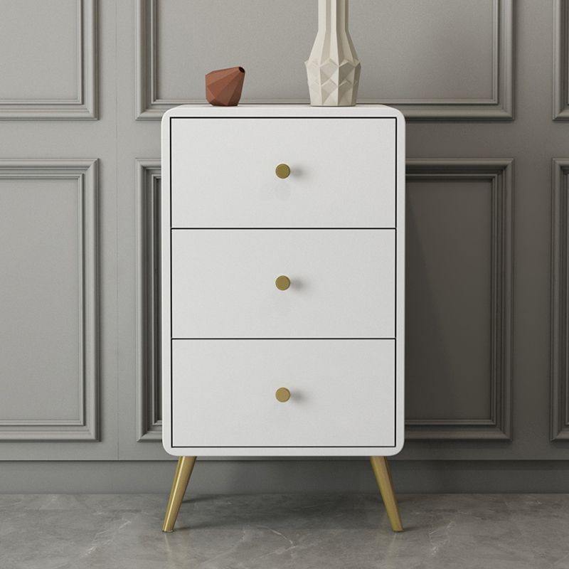 Contemporary Wooden Chest in White, Rectangle Accent Chest with Drawers