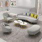 Contemporary Curved Sofa for Apartment 33.46" High Sloped Arm Sofa Clearhalo 'furn' 'furn_sofas' 'Furniture' 'Living Room Furniture' 'Sofa' 'sofas' 1200x1200_f184dc83-9b3a-4037-975f-fa2e02729952