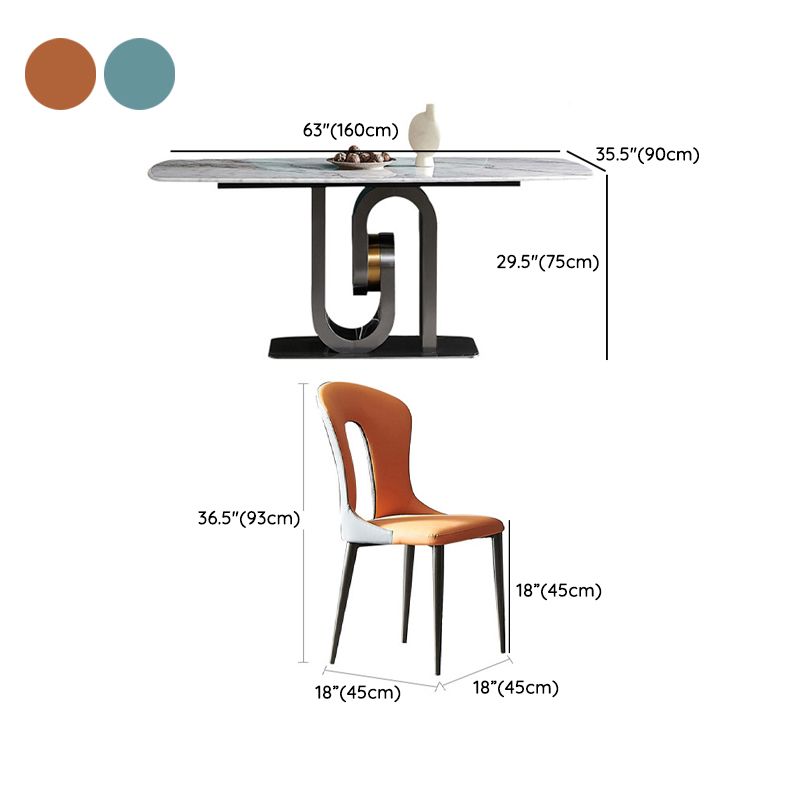 Rectangle Modern Dining Table Set 1/2/5/7 Pcs Dinette Set for Dining Room Clearhalo 'Dining Room Sets' 'Dining Tables & Seating' 'dining_room_set' 'furn' 'furn_dining_room_set' 'Furniture' 'Kitchen & Dining Furniture' 1200x1200_f186037b-64aa-4497-8e88-6cfc8f54c6fc
