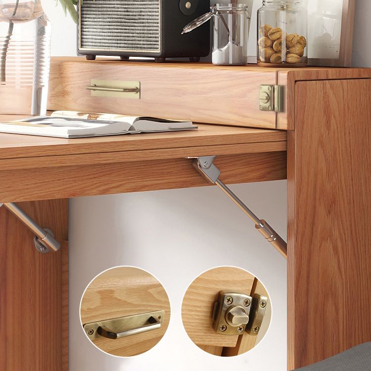 60'' Foldable Ash Wood Dining Table Medieval Modern Rectangle Table with 3 Legs Clearhalo ' dining_table' 'Dining Tables & Seating' 'Dining Tables' 'furn' 'furn_dining_table' 'Furniture' 'furniture_dining_table' 'Kitchen & Dining Furniture' 'kitchen&dining_furn' 'kitchen' 'kitchen_dining_table' 1200x1200_f187a9ff-b9b8-47da-b787-7ead6244fe51