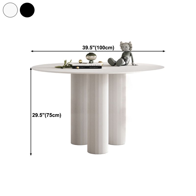 Round Dining Table Stone Top Dining Table with MDF Base for Dining Room Clearhalo 'Dining Tables & Seating' 'Dining Tables' 'dining_table' 'furn' 'furn_dining_table' 'Furniture' 'furniture_dining_table' 'Kitchen & Dining Furniture' 'kitchen' 'kitchen_dining_table' 1200x1200_f187cbfe-bc96-4ea9-a30d-8d2773449f48