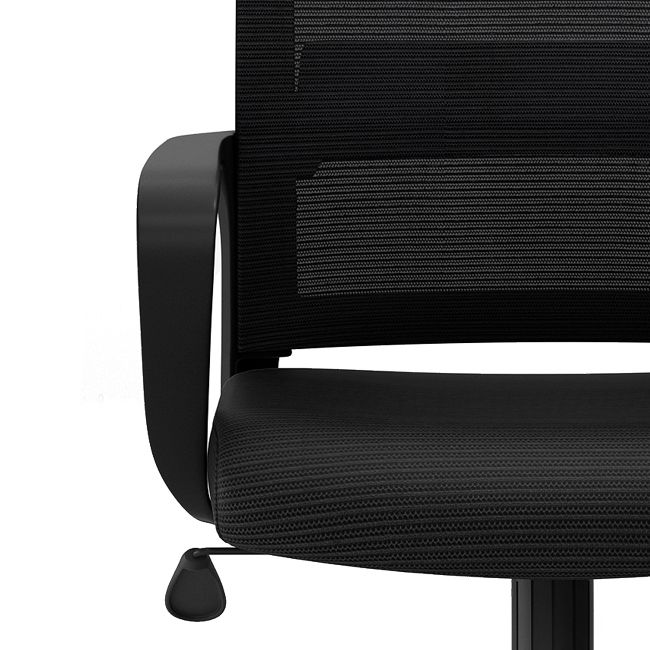 Silla de oficina de estilo moderno brazos fijos sin silla de escritorio angustiante