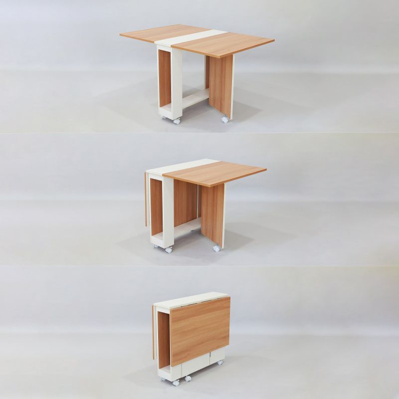 47'' Foldable Artificial Wood Table Modern Rectangle Table (only table) Clearhalo ' dining_table' 'Dining Tables & Seating' 'Dining Tables' 'Furniture' 'furniture_dining_table' 'Kitchen & Dining Furniture' 'kitchen&dining_furn' 'kitchen' 'kitchen_dining_table' 1200x1200_f1884e2e-5599-4de9-ab64-54f7ecc68bca