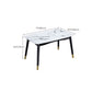 Luxury Rectangle Fixed Dining Table Sintered Stone Kitchen Table