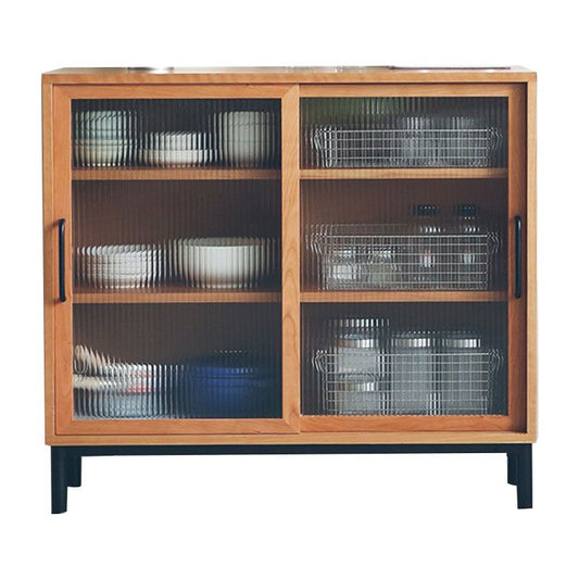 Scheda laterale in legno moderno minimalista casa rettangolare rettangolare con porta