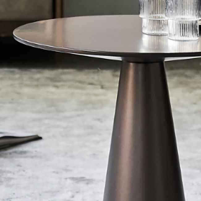 Table de métal de base de piédestal rond