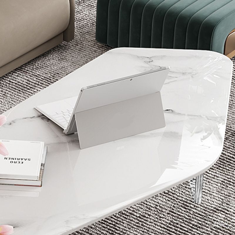 Mesa de centro moderna con patas de acrílico, juego de mesa de centro anidada para sala de estar