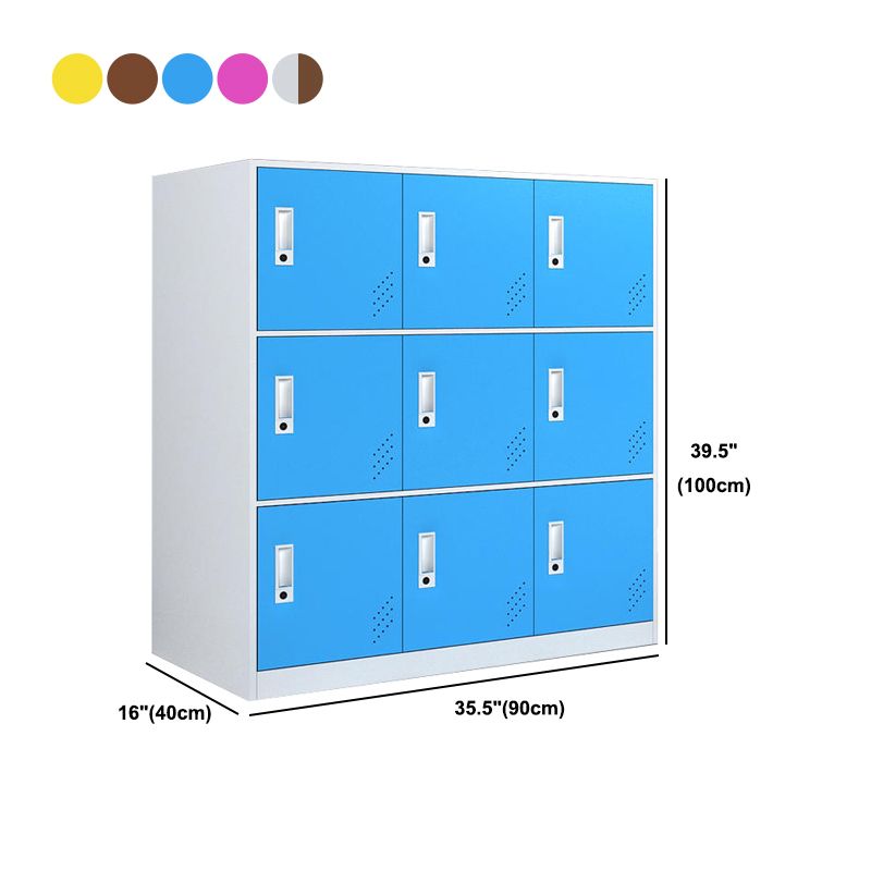 Modern Hinged Storage Cabinet Steel Non-Hanging Wardrobe Armoire