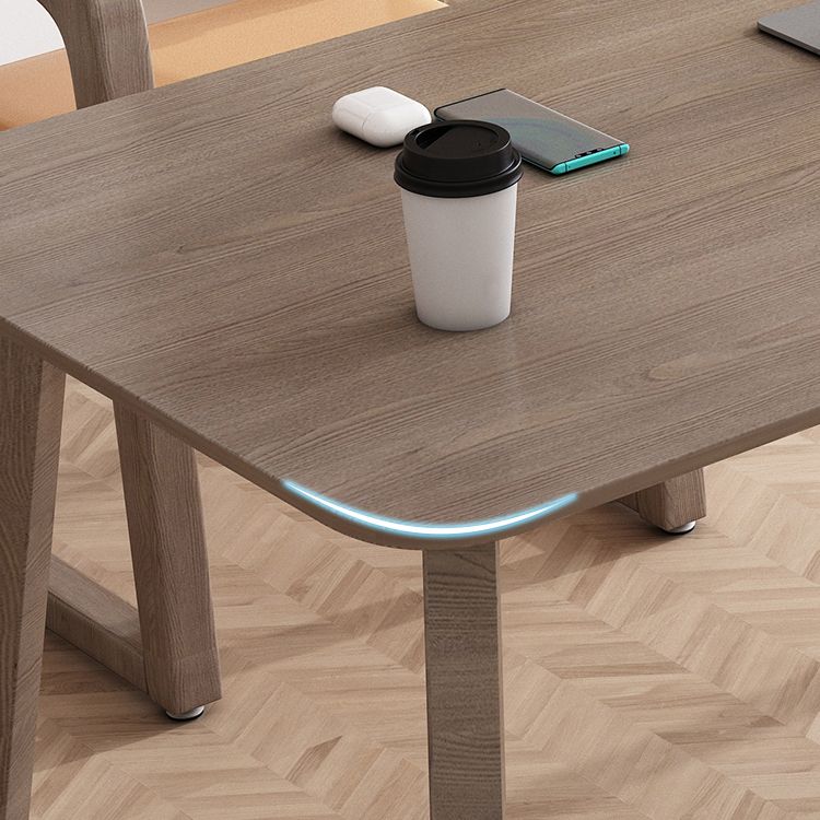 Zeitgenössischer rechteckiger Schreibtisch Holzbüro für Schlafzimmer