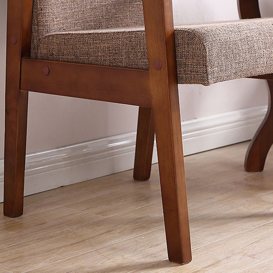 Mid-century Modern Style Fabric Arms Included Accent Armchair