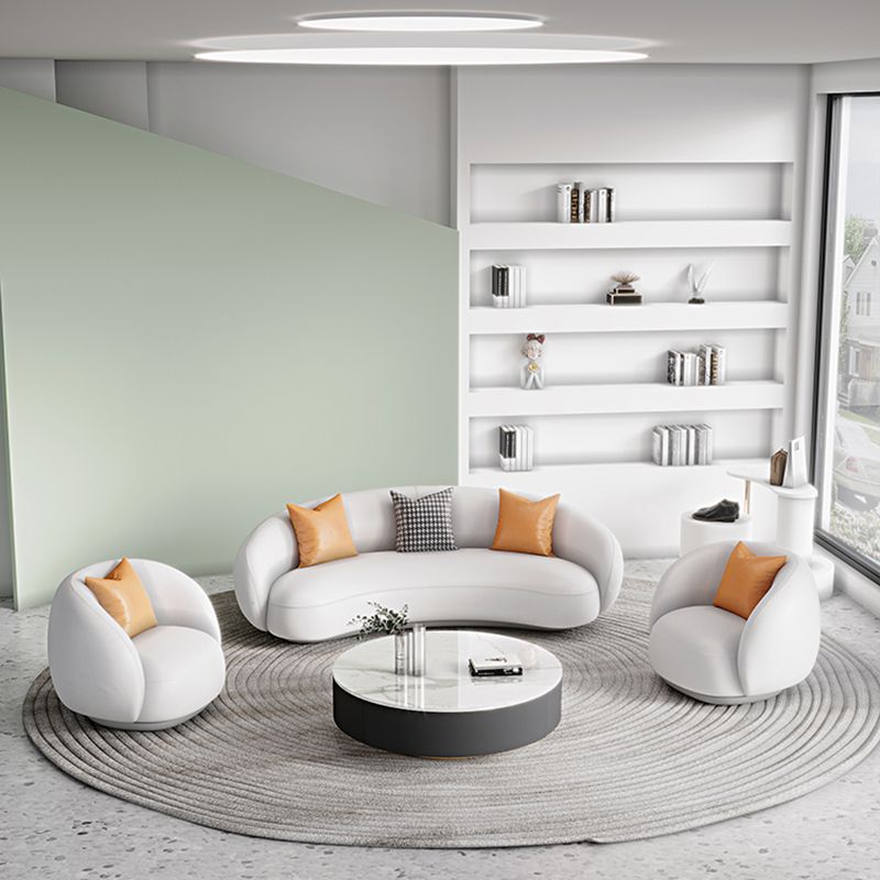 Canapé de bras en pente contemporain 28,34 pieds de haut canapé incurvé pour le salon