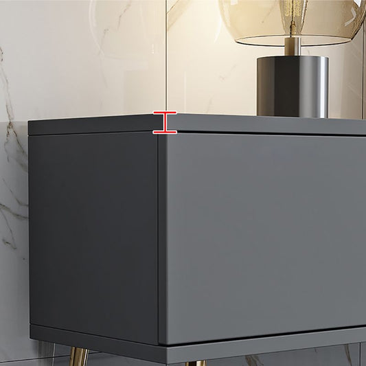 Stand per supporti televisivi in ​​legno ingegnerizzato con console TV in stoccaggio chiuso