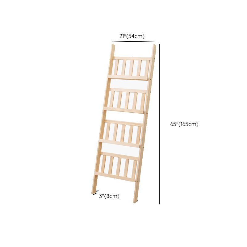 Moderne stijl solide houten boekenplank open back ladder boekenkast voor thuis