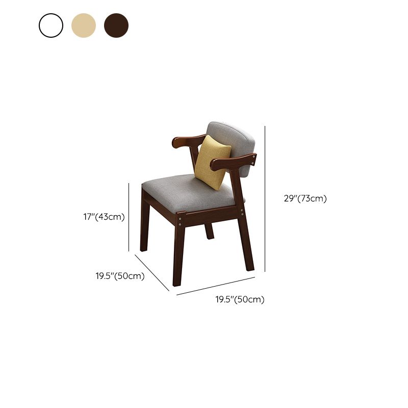 Chaise de bras de salle à manger en bois chaise de salle à manger rembourrée contemporaine