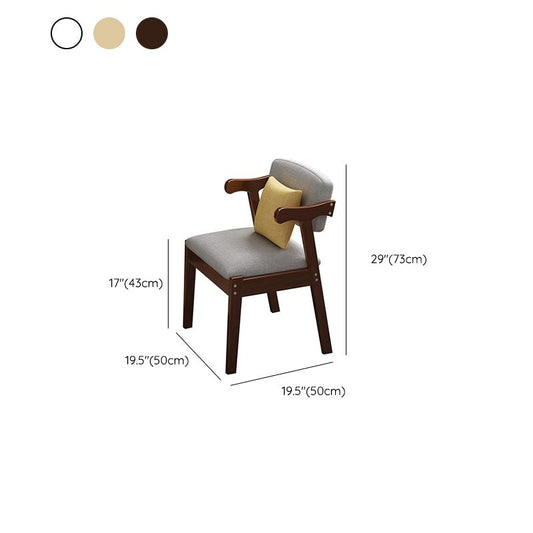 Wood Kitchen Dining Arm Chair Contemporary Upholstered Dining Chair
