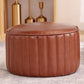 Modern Pouf Ottoman Faux Leather Upholstered Solid Color Cylinder Shape Ottoman Clearhalo 'furn' 'furn_ottomans_poufs' 'Furniture' 'Living Room Furniture' 'Ottomans & Poufs' 'ottomans_poufs' 1200x1200_f1948e80-710a-4f70-a1de-dc20495e3fec