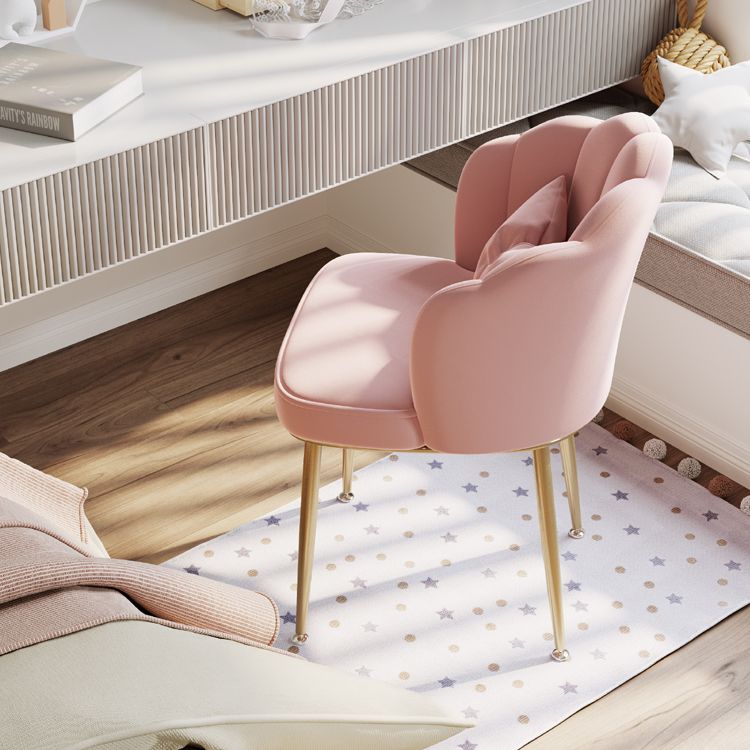 Scandinavian Bedroom Upholstered Arm Chair Matte Finish Solid Back Dining Chair Clearhalo ' kitchen&dining_furn' 'Dining Chairs' 'Dining Tables & Seating' 'dining_chair' 'furn' 'furn_dining_chair' 'Furniture' 'furniture_dining_chair' 'Kitchen & Dining Furniture' 'kitchen' 1200x1200_f196cf39-d3d8-4939-9190-71e93a906f8c