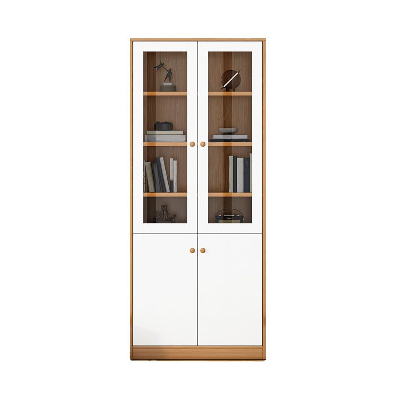 74.5 "H MODERNE BOEKAST WOOD Gesloten Backshelf met deur voor thuiskantoor