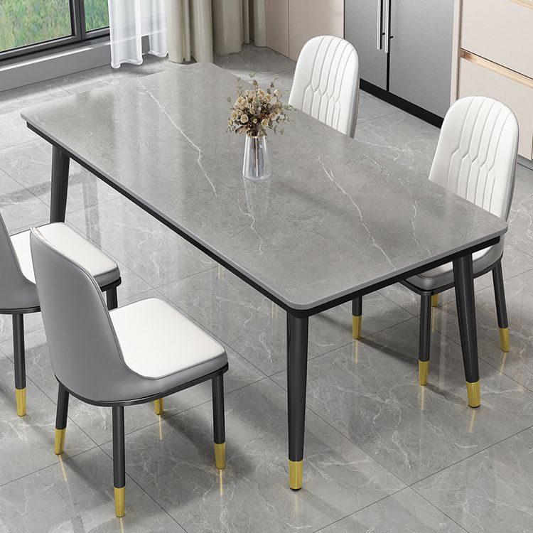Industrial Standard Rectangle Shape Dining Table Sintered Stone Top Dining Table for Kitchen Clearhalo ' dining_table' 'Dining Tables & Seating' 'Dining Tables' 'furn' 'furn_dining_table' 'Furniture' 'furniture_dining_table' 'Kitchen & Dining Furniture' 'kitchen&dining_furn' 'kitchen' 'kitchen_dining_table' 1200x1200_f198f145-f02f-4ea3-89d3-1ab5fe2917a9