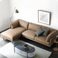 Seccionales de color marrón claro/sofá con almohada y brazo superior de almohada