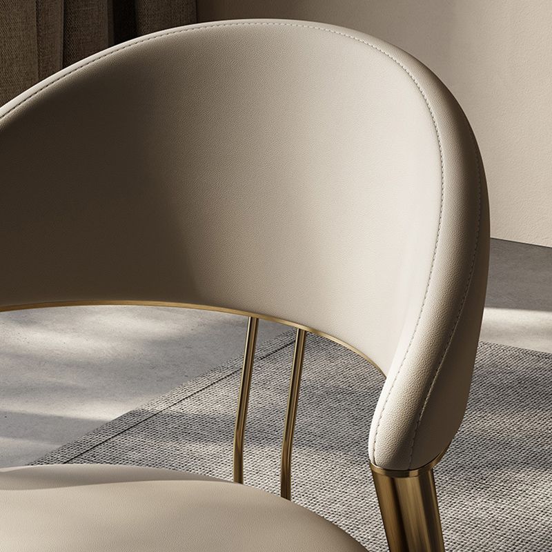 Contemporary Upholstered Dining Chair Open Back Dining Side Chair