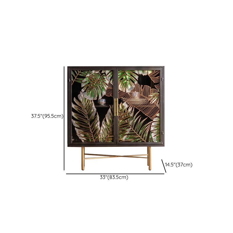 Traditional Wood Display Stand Glass Doors Storage Cabinet for Living Room Clearhalo 'Display & China Cabinets' 'display_china_cabinets' 'furn' 'furn_display_china_cabinets' 'Furniture' 'Kitchen & Dining Furniture' 1200x1200_f19d9196-6f57-4e45-b30f-9a91bcb493dc