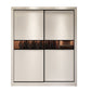 Modern Wooden Wardrobe Closet Bedroom Sliding Doors Storage Armoire