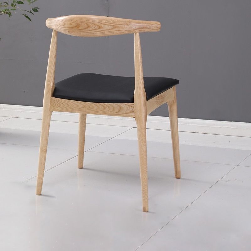 Contemporary Wood Dining Side Chair Open Back Dining Chair with Walnut Legs Clearhalo ' kitchen&dining_furn' 'Dining Chairs' 'Dining Tables & Seating' 'dining_chair' 'furn' 'furn_dining_chair' 'Furniture' 'furniture_dining_chair' 'Kitchen & Dining Furniture' 'kitchen' 1200x1200_f19f8d4a-02c8-489c-ad2d-81e6e047a7de