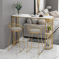 Modern Storage Stone Counter Height Table Double Pedestal Pub Height Dining Table Clearhalo 'Bar Furniture' 'Bar Tables' 'bar_tables' 'furn' 'furn_bar_tables' 'Furniture' 'furniture_bar_tables' 'Kitchen & Dining Furniture' 1200x1200_f19fe0ef-a6af-4028-87f7-d47342168075