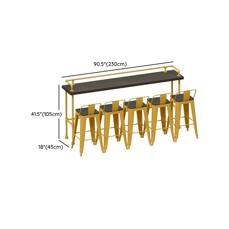 Wood and Metal Bar Stool and Table Set 1/3/4/5/6 Pieces Rectangular Clearhalo 'Bar Furniture' 'furn' 'furn_home_bar_bar_sets' 'Furniture' 'Home Bars & Bar Sets' 'home_bar_bar_sets' 'Kitchen & Dining Furniture' 1200x1200_f1a024fd-558a-44ff-8a12-0f62ac9c0a57
