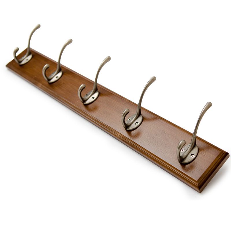 Brown Wooden Coat Hanger Modern Style Minimalist Home Wall Hanging Coat Rack Clearhalo 'Entry & Mudroom Furniture' 'furn' 'furn_hall_tree_coat_racks' 'Furniture' 'Hall Trees & Coat Racks' 'hall_tree_coat_racks' 1200x1200_f1a142ac-23cd-4236-96bf-b7f782356698