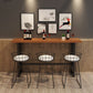 Solid Wood Pub Table Bar Height Industrial Rectangle Bar Table for Indoor Use