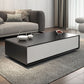 Moderne stijl rechthoekige houten tafel abstracte basis salontafel