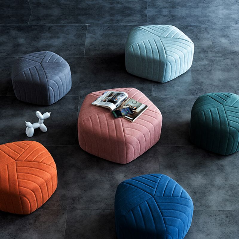 Contemporary Footstool Ottoman Suede Upholstered Solid Color Pentagon Ottoman Clearhalo 'furn' 'furn_ottomans_poufs' 'Furniture' 'Living Room Furniture' 'Ottomans & Poufs' 'ottomans_poufs' 1200x1200_f1a4eb66-28b5-4e96-89c5-224495d2ebe4